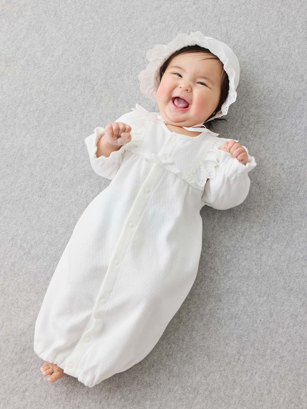 春 秋 冬【日本製】ダイヤキルトドレスオール&帽子セット | セレモニー