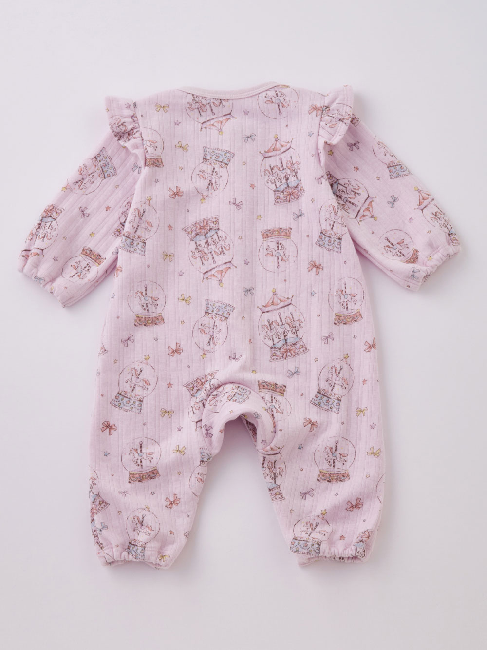 Ampersand】スノードーム柄ニットキルトロンパース | ロンパース