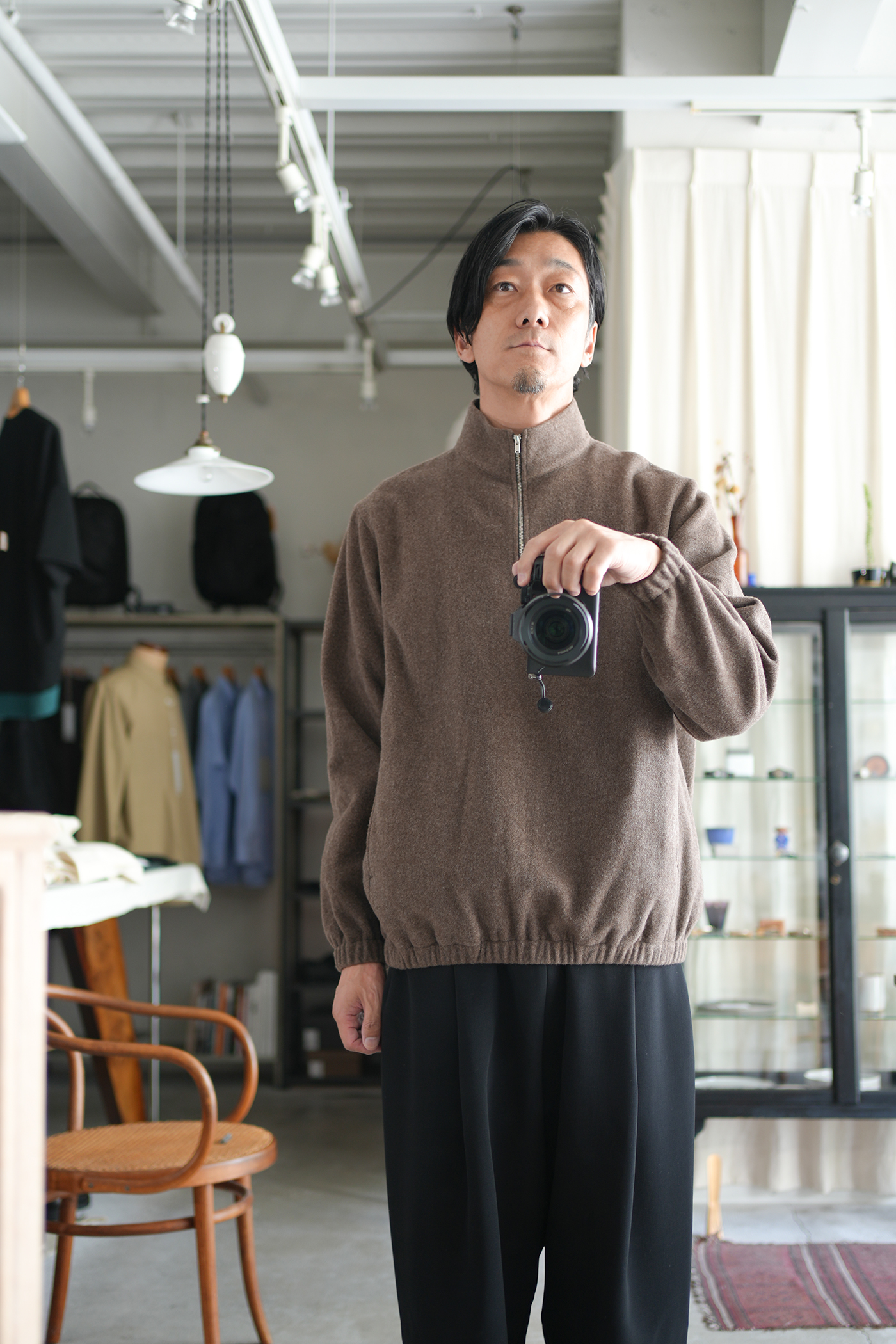FUJI」BRUSHED WOOL PULLOVER | ANOTHER LOUNGE