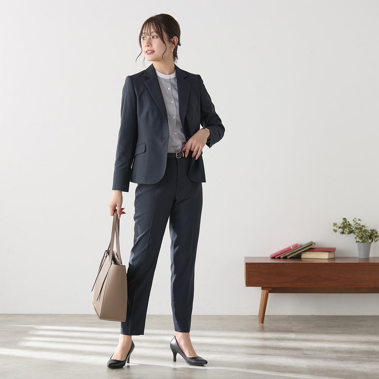 洗えるキレイスーツ 360°キレイ テーラードジャケット 紺 セットアップ