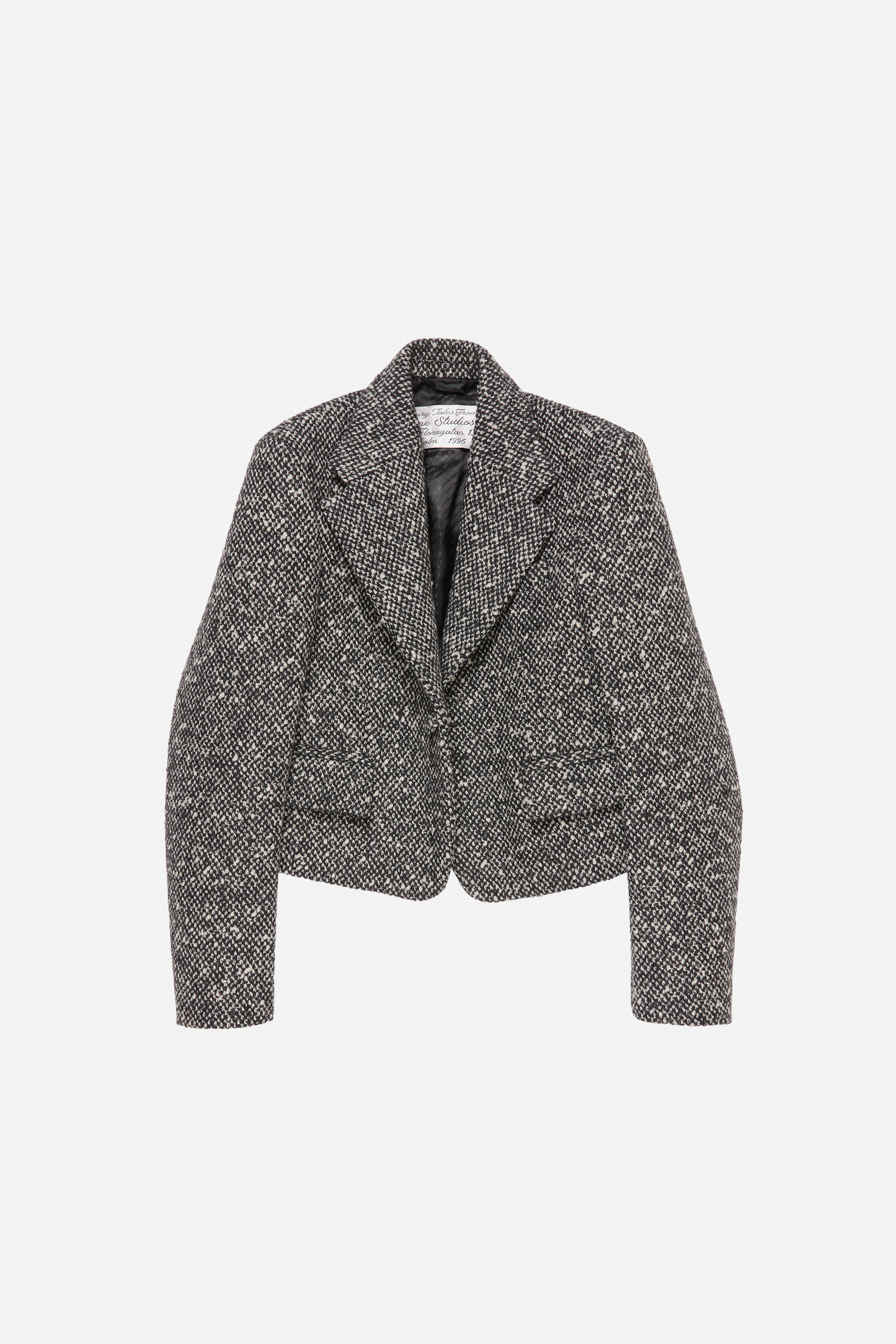 Acne Studios - Tweed suit jacket - Regular fit - Black/white
