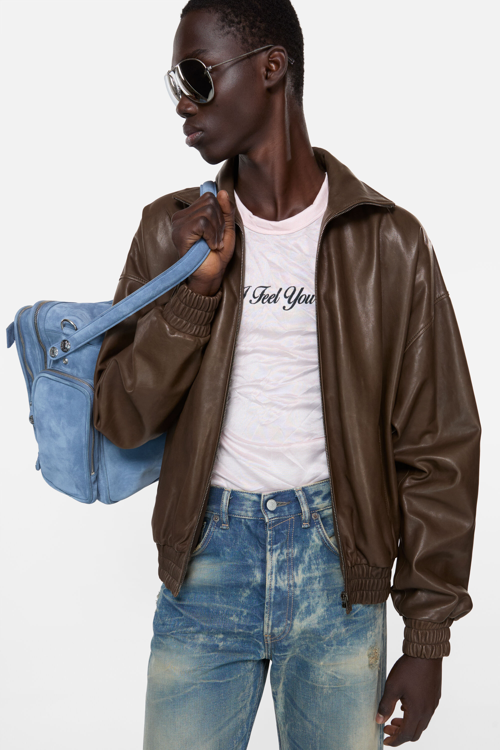 Acne Studios - レザージャケット - ダークブラウン