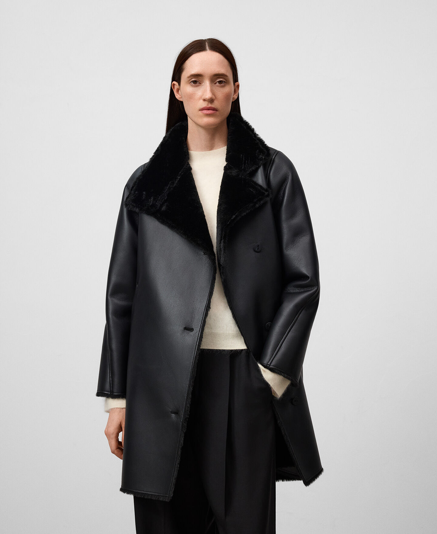 ノンレザークロスオーバーコートレディース ブラック 女性 | AD Japan