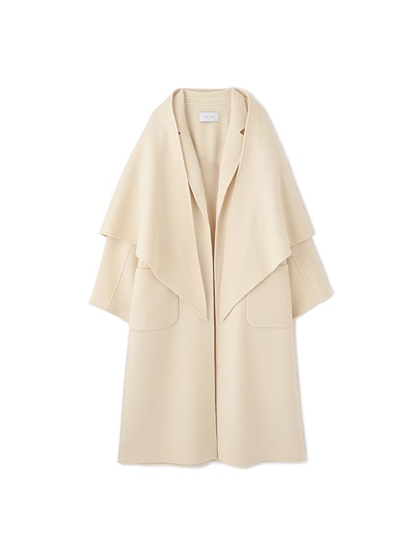 ETRE TOKYO - リバーストールロングコート - IVORY | ADDICT WEB SHOP