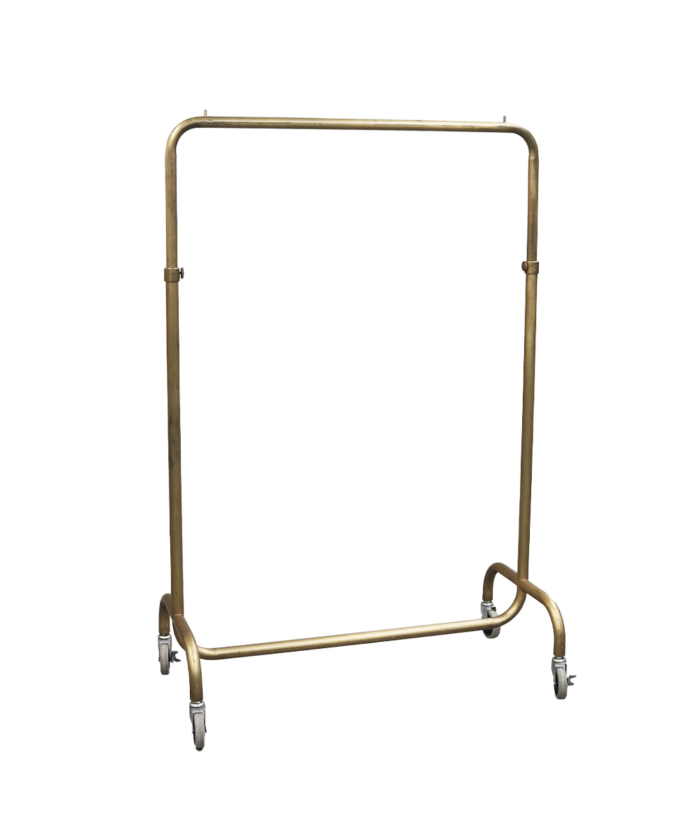 アンティーク ゴールド ハンガーラック W900 可動式｜ハンガーラック