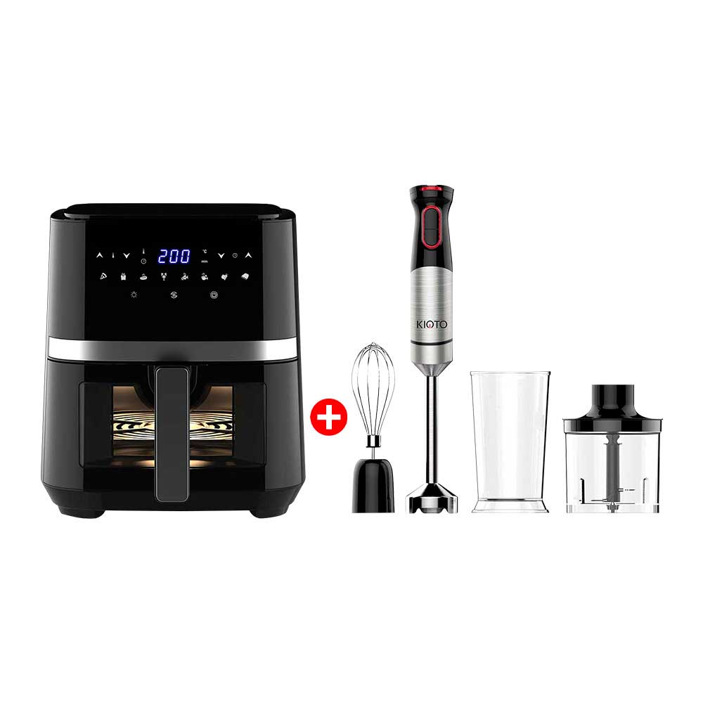 Combo Freidora de Aire Kioto Nagano 5,5 lts. + Multimixer Kioto