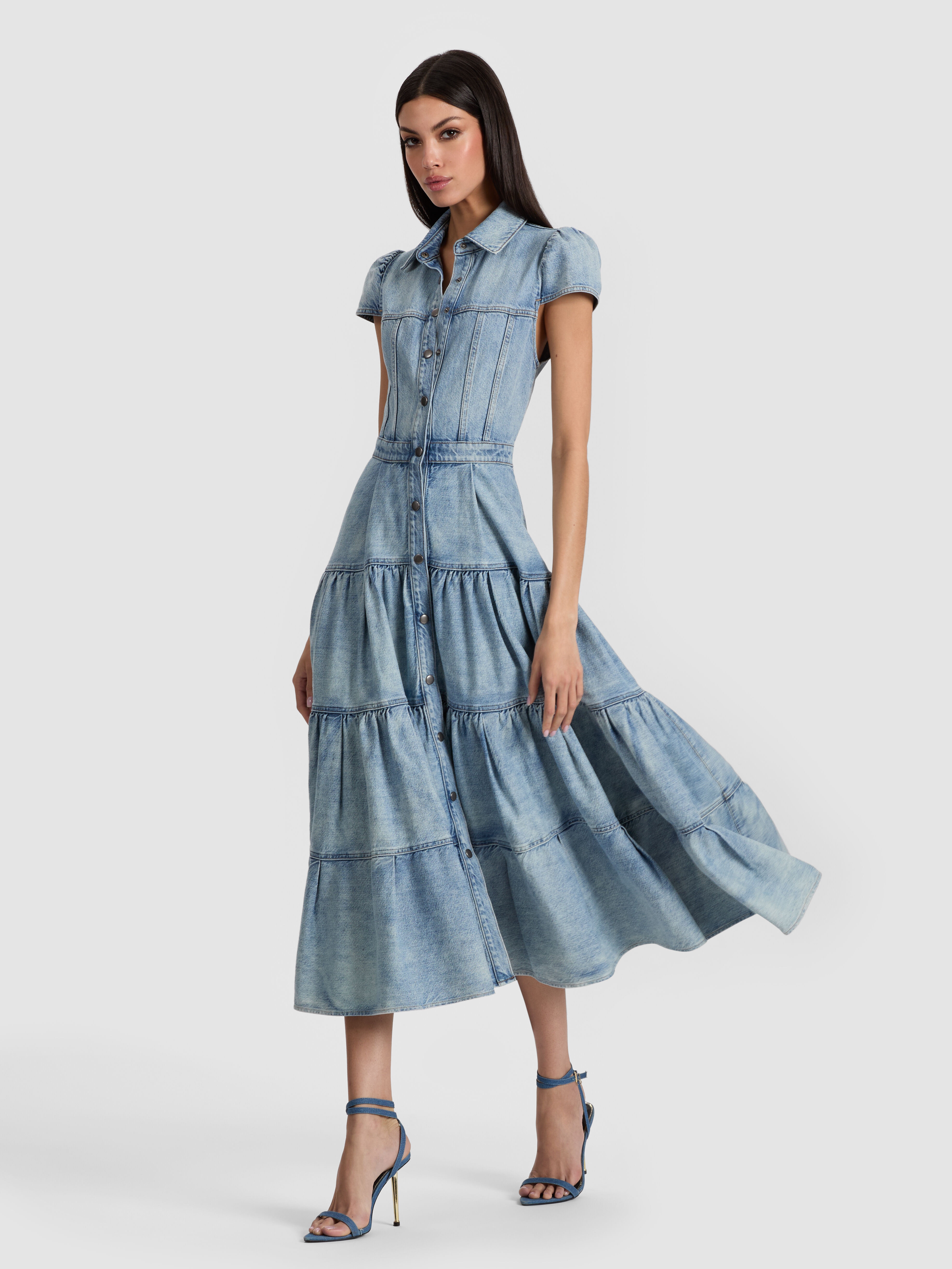 ワンピース Merlette Maida Midi Denim Dress Midi denim dress Blue