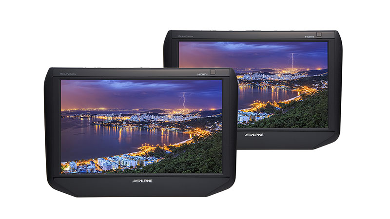 9型WSVGAヘッドレスト取付け型リアビジョン・2台パックSSA9T | カー