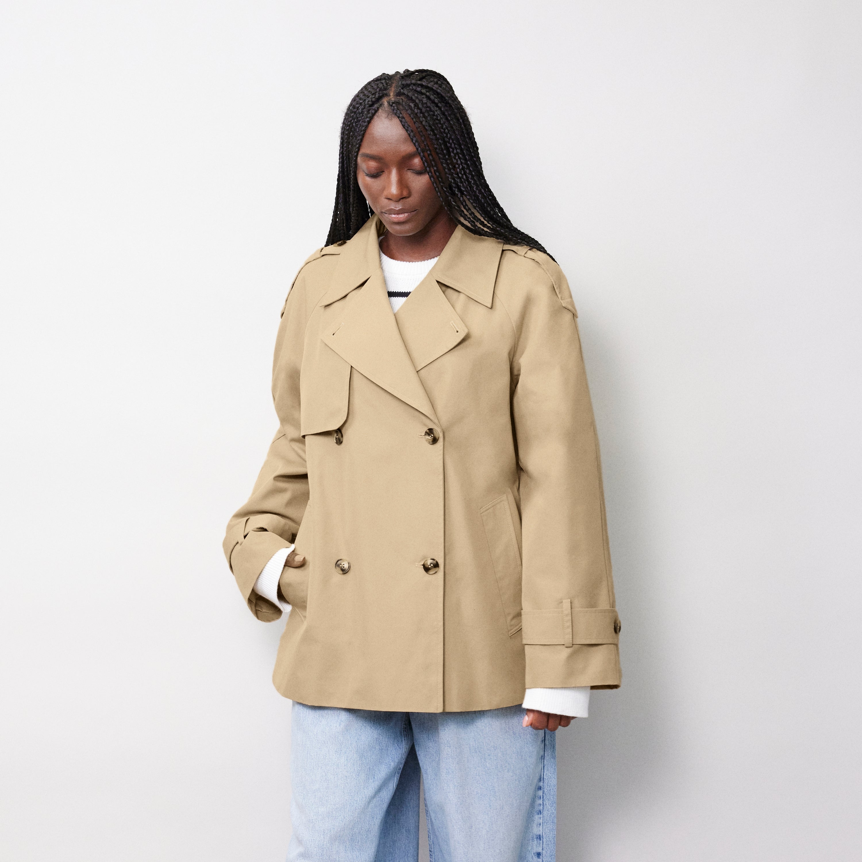 Short Double Breasted Trench Coat | Sustainable Womenswear | Albaray