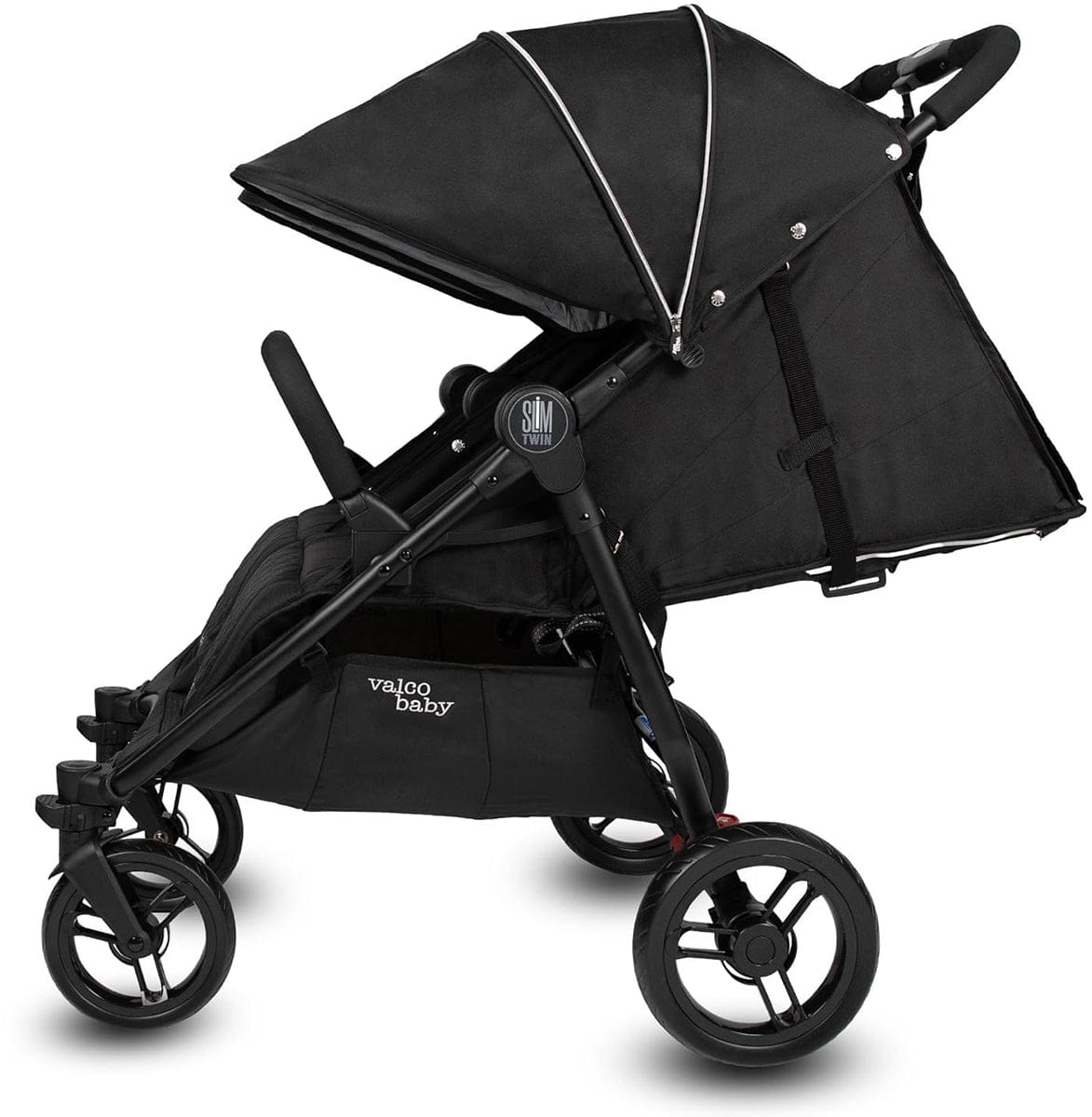 Valco Slim Twin Side By Side Double Stroller - Licorice – Albee Baby