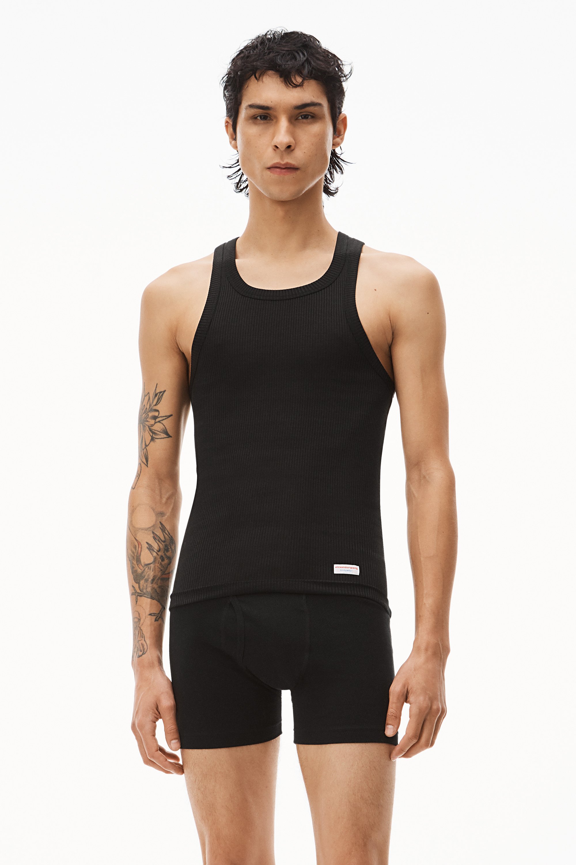 alexanderwang アレキサンダーワング リブコットン タンクトップ BLACK