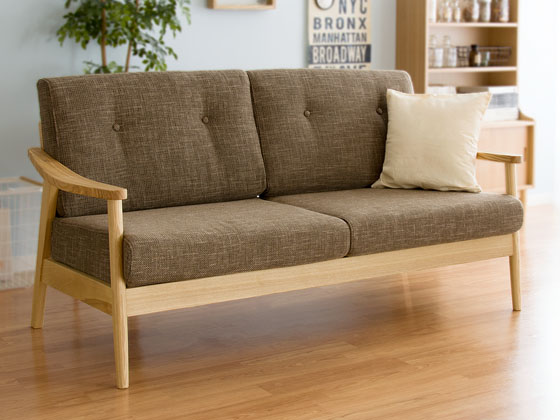 3人掛けソファ 天然木フレーム 西海岸ナチュラル ハイバック henrysofa