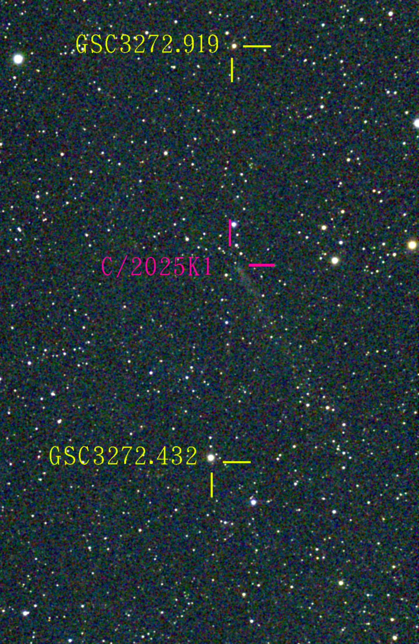 132997: アトラス彗星(C/2025K1) 12月‎15日Seestar50 by サザンクロス