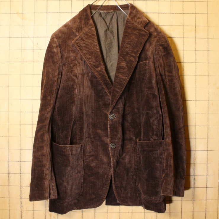 60s 70s フランス製 VEDEA 太畝コーデュロイ テーラード ジャケット