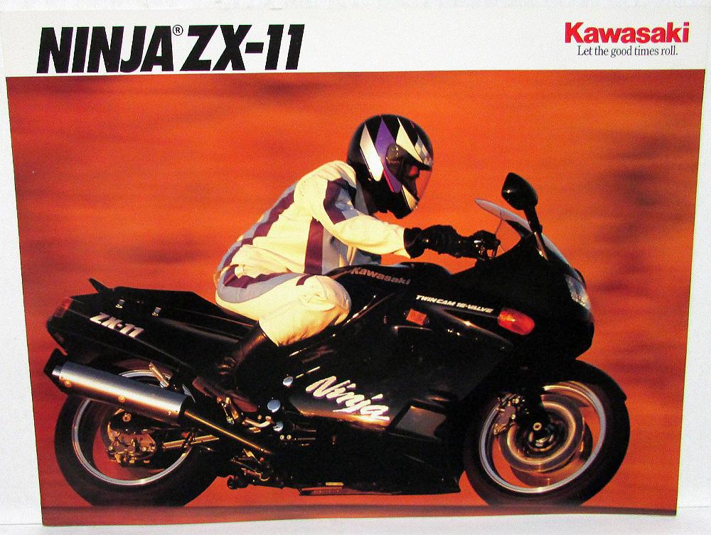 1992 Kawasaki Ninja ZX-11 Motorcycle Dealer Sales Brochure ZX1100