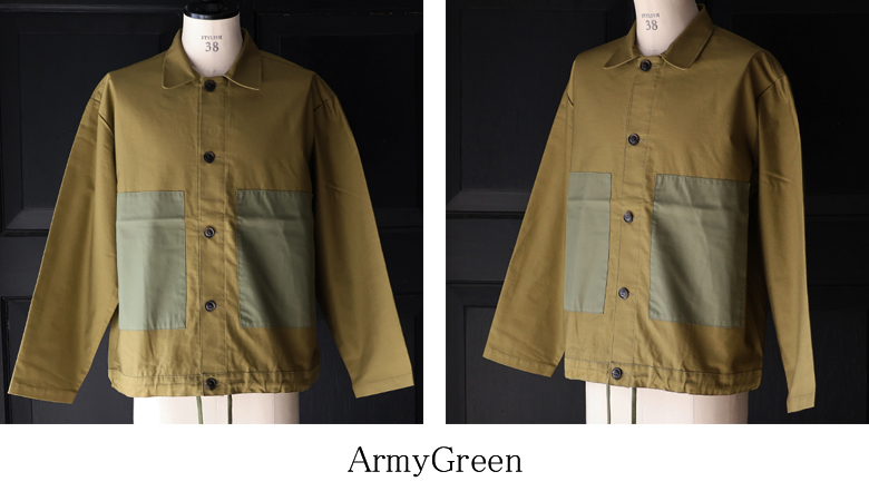 遠州」ムラ糸バックサテン CNポケット M43 ミリタリージャケット【MADE