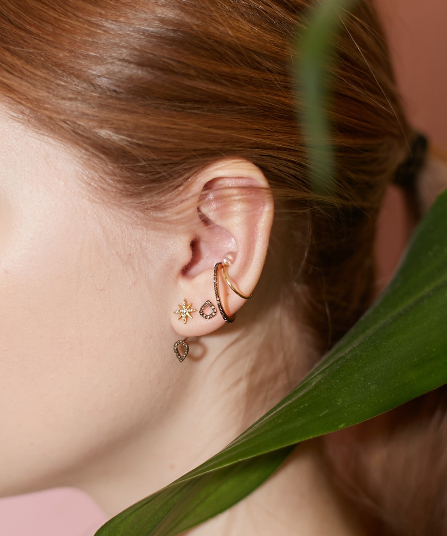 lotus] petit petal diamonds pierced earring｜ARTIDA OUD（アル