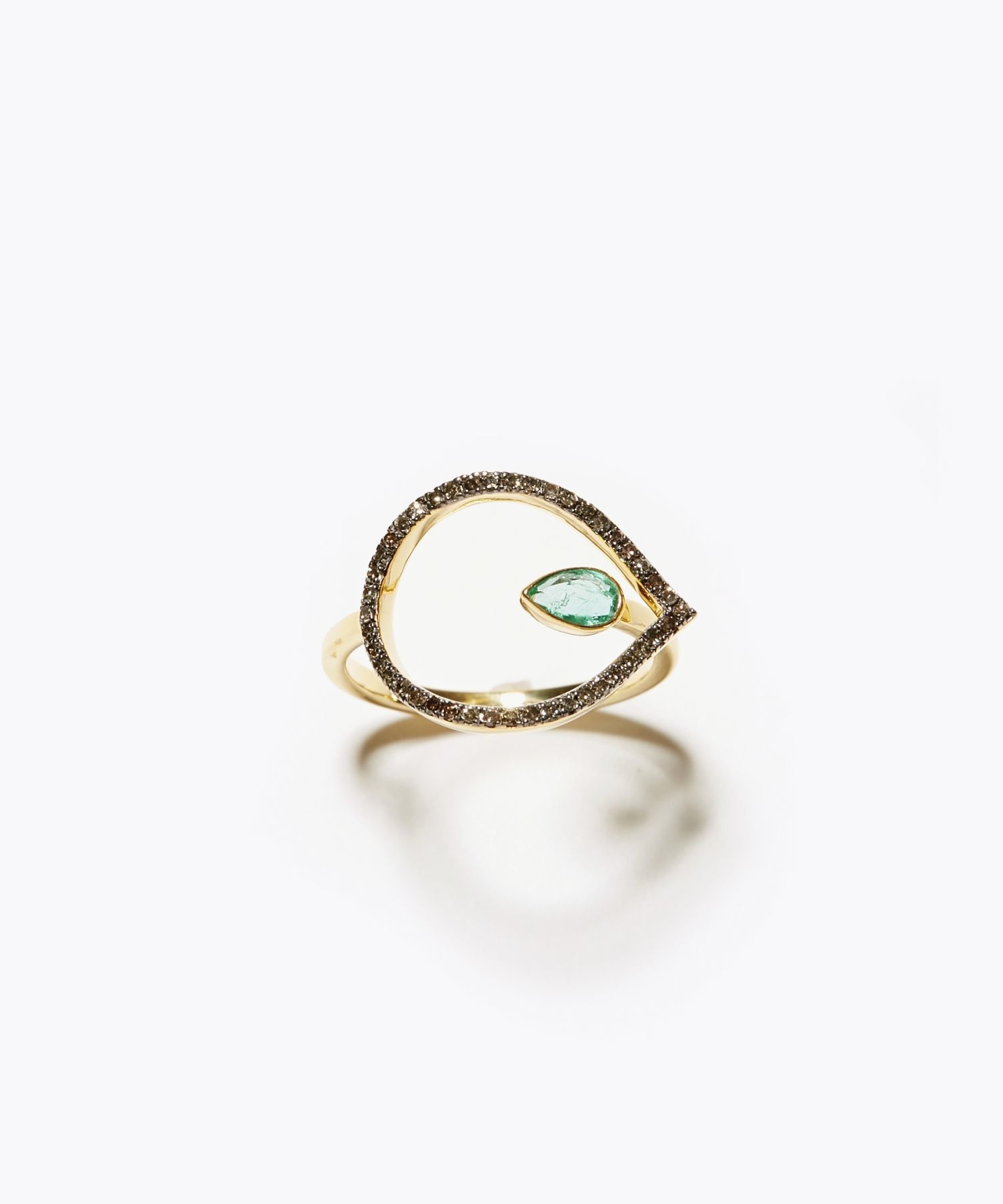 lotus] emerald flower diamond ring｜ARTIDA OUD（アルティーダ ウード）