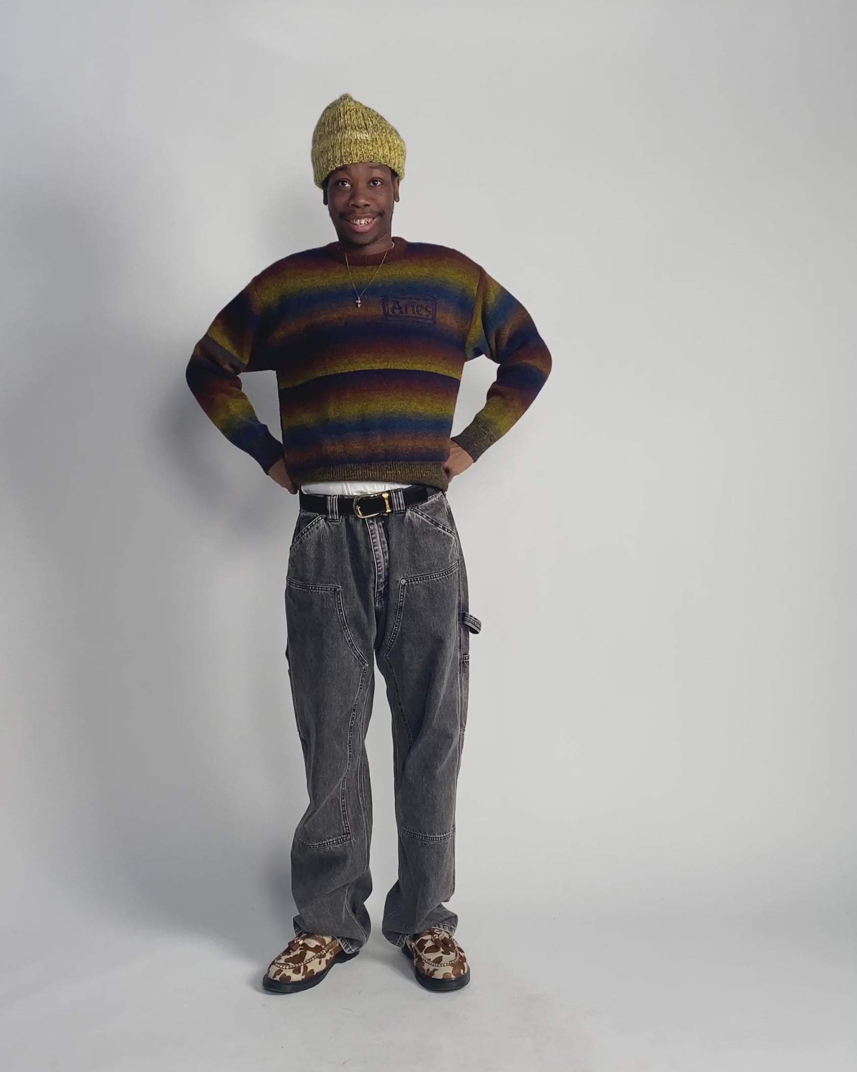 Boucle Space Dye Knit Multi – Aries