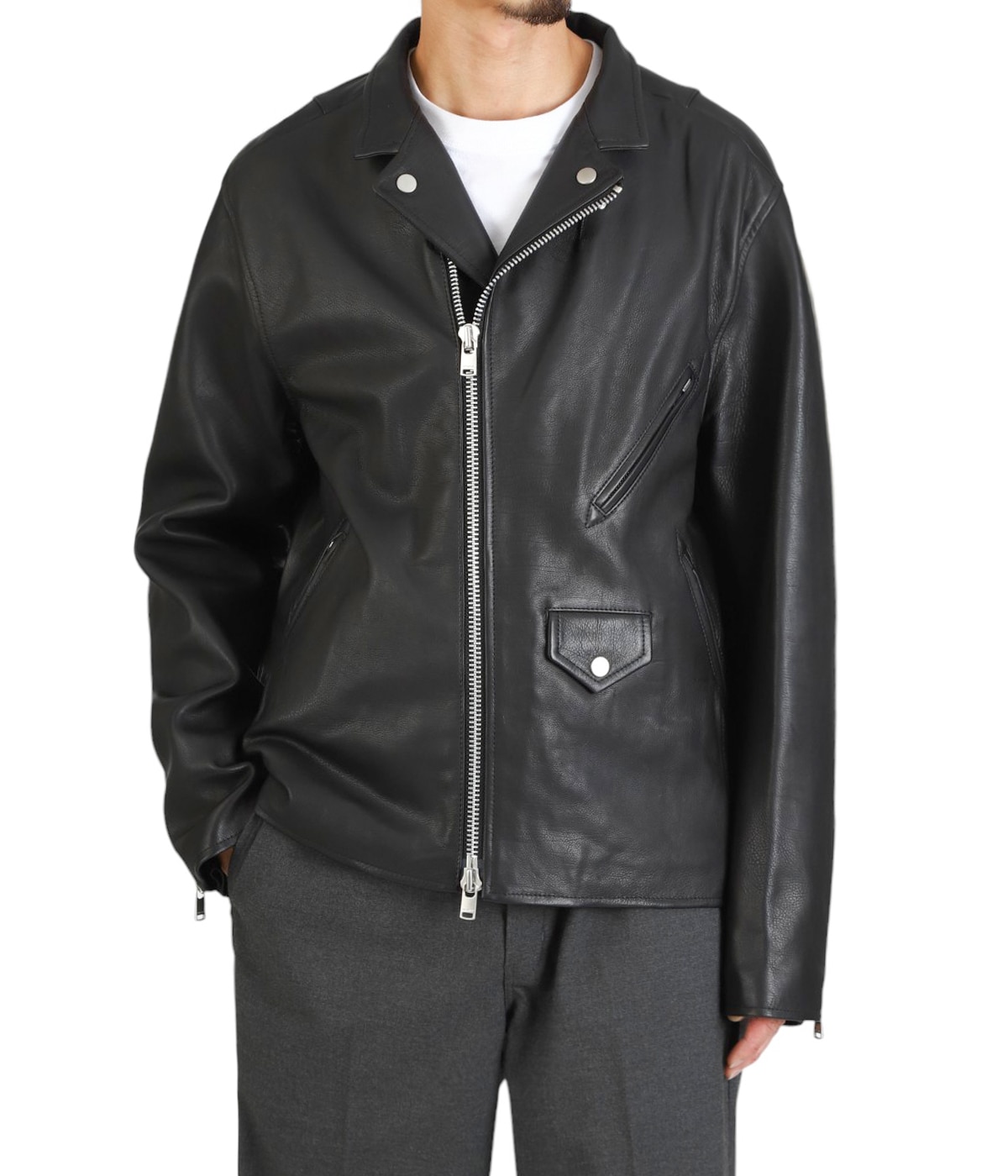 RIDER BLOUSON COW LEATHER WITH WINDSTOPPER | nonnative(ノン