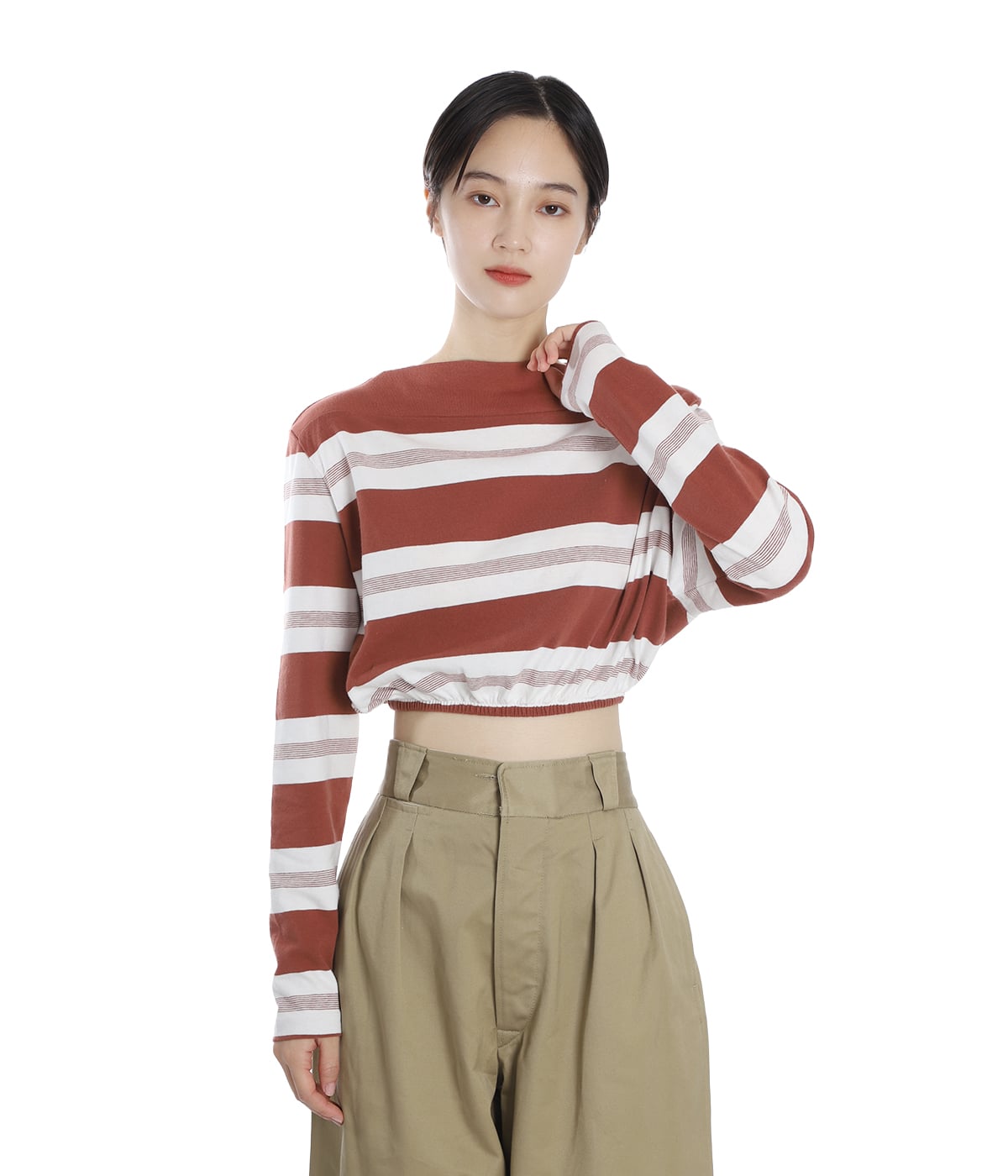 レディース】COTTON JERSEY CROPPED TOP | FUMIKA_UCHIDA(フミカ