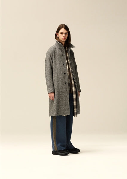Cu/C/Wオンブレーチェック ストールコート - KAZUYUKI KUMAGAI 「Area」