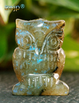 天然石 ふくろう置物 梟(フクロウ)の彫刻物 Q-10/天然石