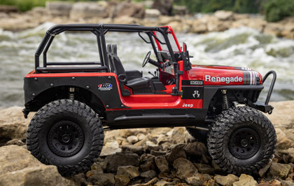 1/10 SCX10 III Jeep CJ-7 4X4 RTR Brushed Rock Crawler, Red | Axial
