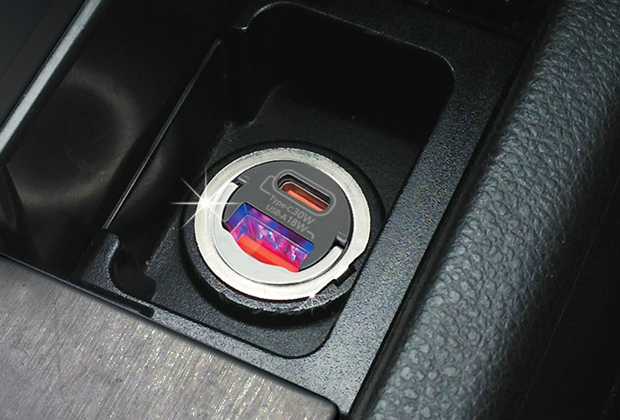 ミニマム2ポート充電器 C+A Type-C/Cシリコンケーブル付き（X-330