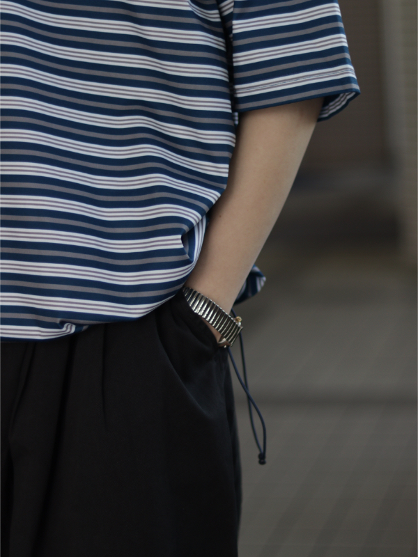 DAIWA PIER39 TECH DRAWSTRING MULTI BORDER S/S TEE Styling