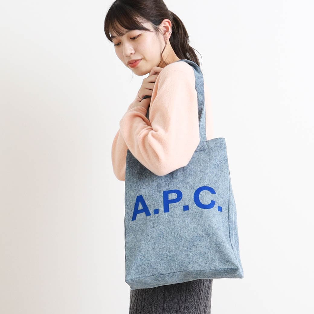 A.P.C. アーペーセー Lou トートバッグ ブリーチドデニム｜BORN FREE