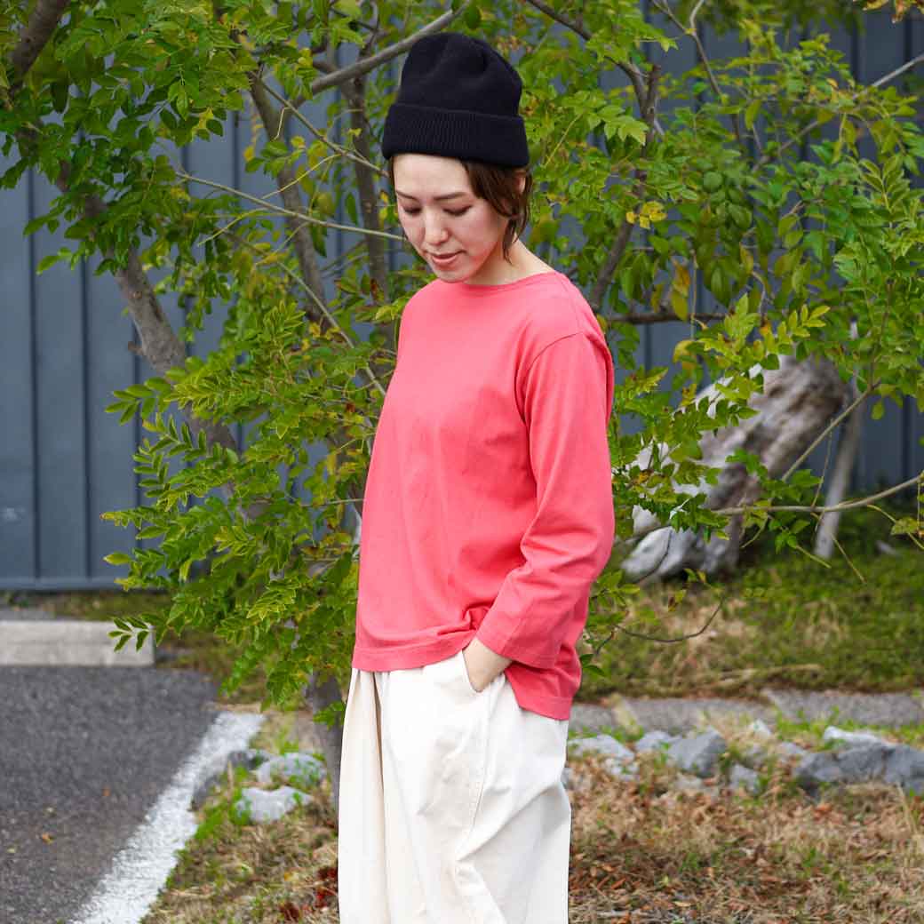 NATURAL LAUNDRY ナチュラルランドリー トラッド天竺ボートネックT