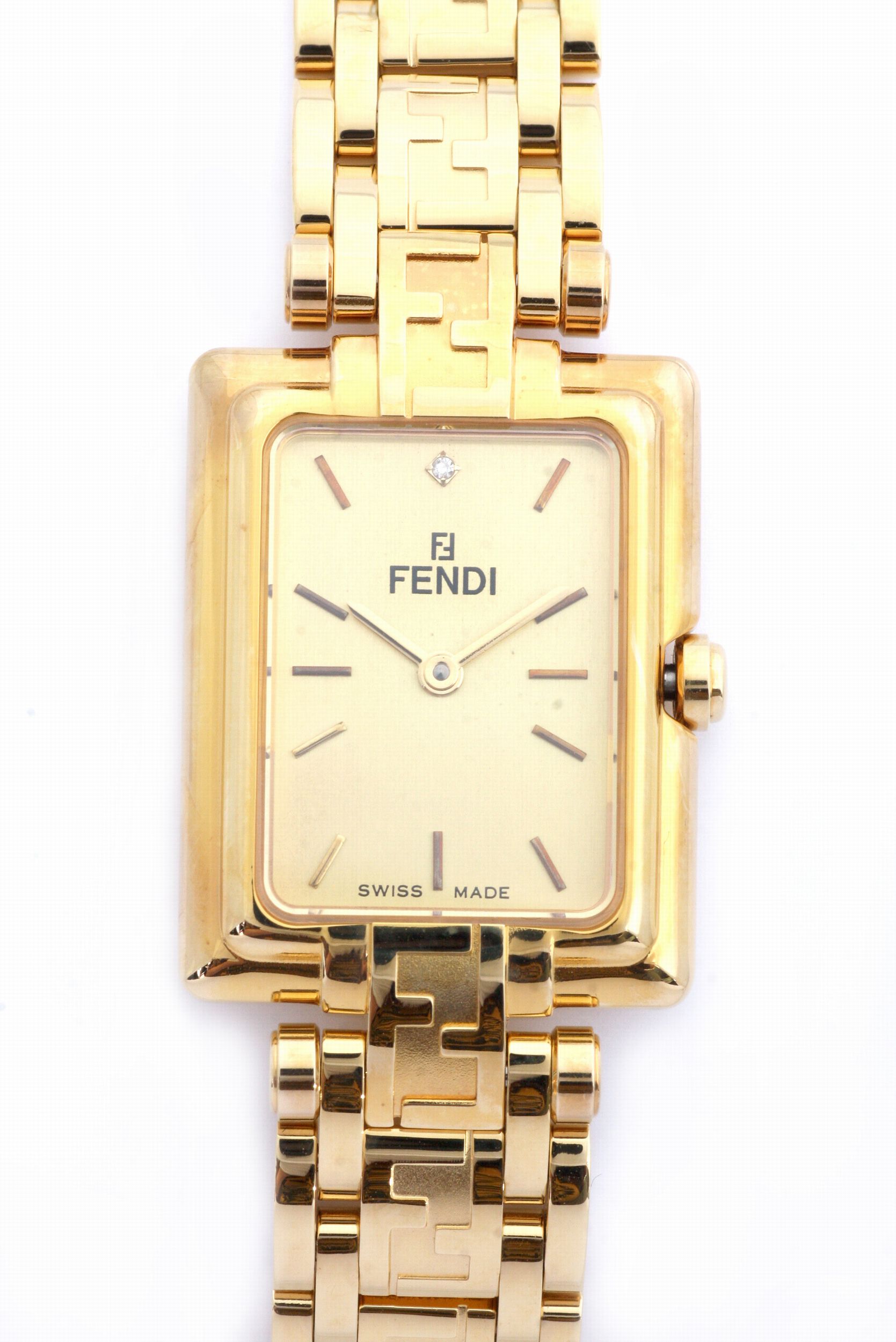 FENDI フェンディ 730L 1Pダイヤリストウォッチ レディース ゴールド