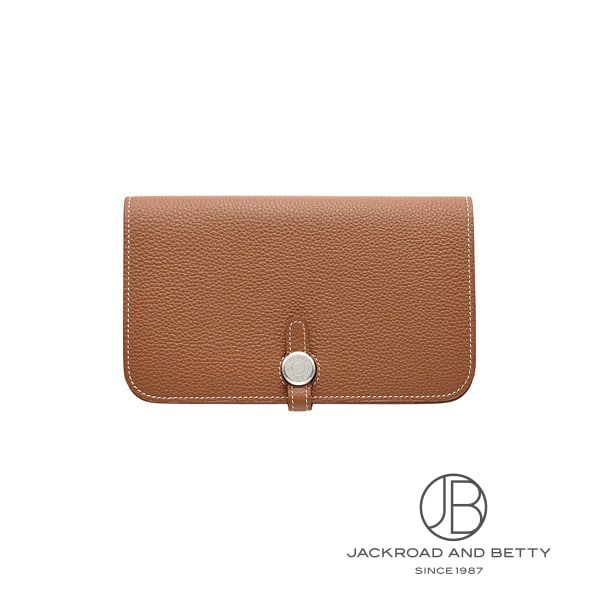 ドゴン GM 二つ折り長財布 ゴールド ブラウン[] Dogon GM | エルメス