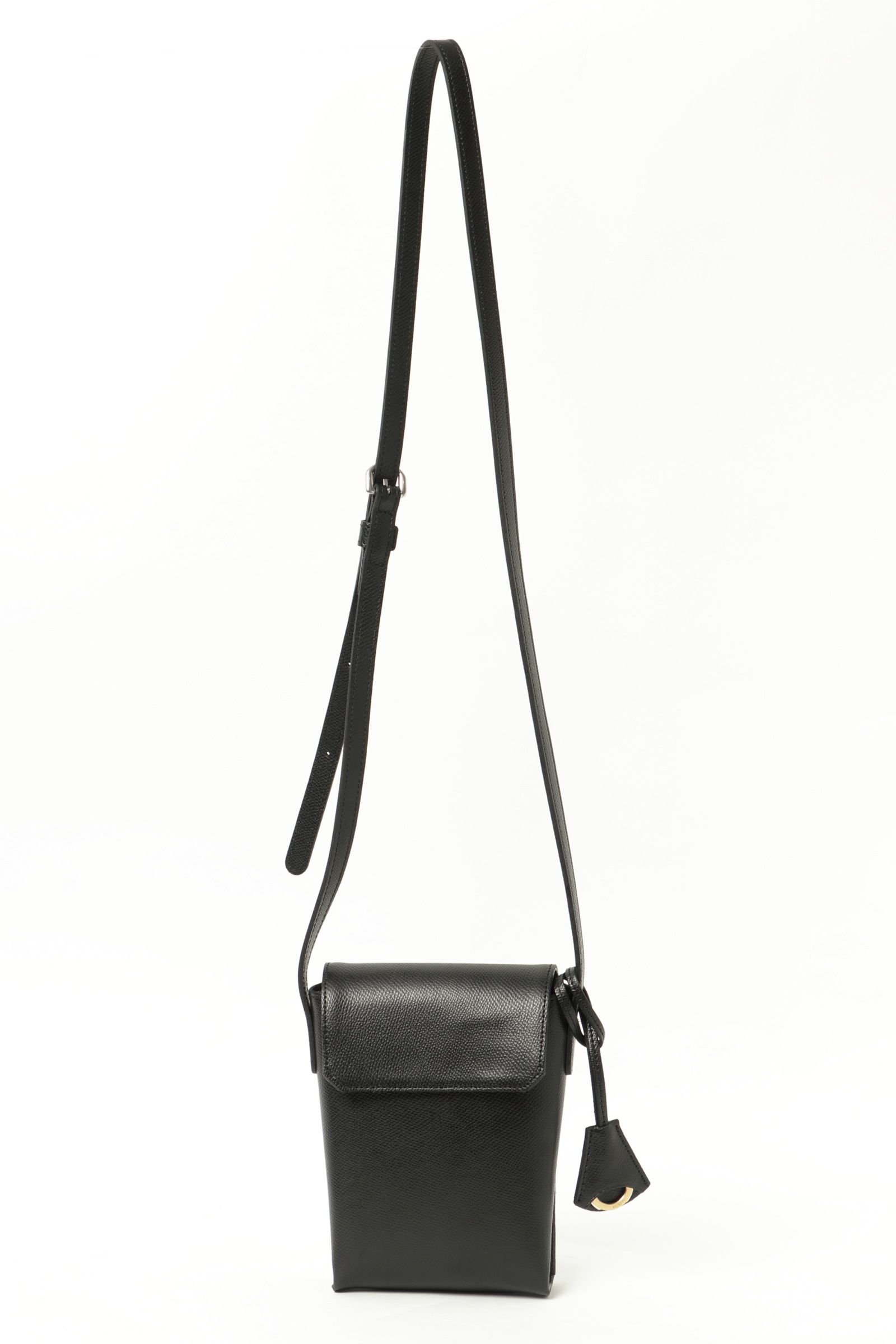 aniary - エスフィルムレザー ミニショルダーバッグ / ブラック