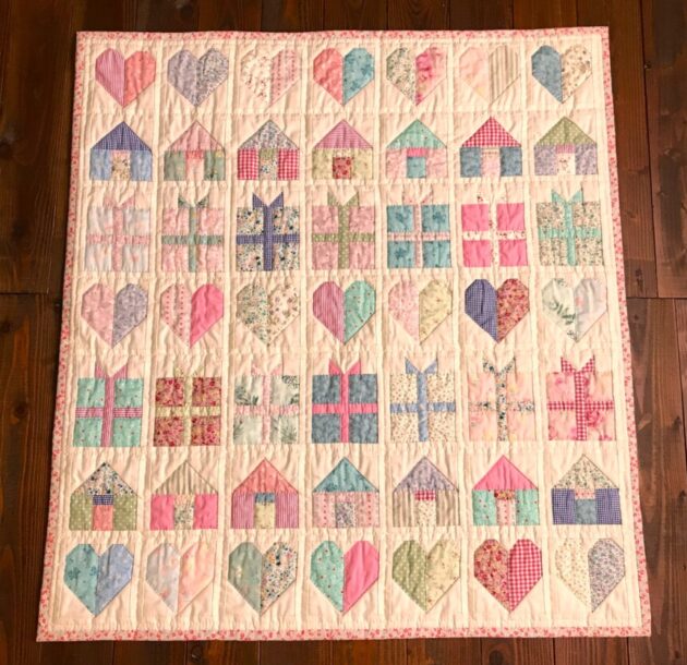 プレゼントのベビーキルト／3つのパターンを楽しく作る！カラフルで