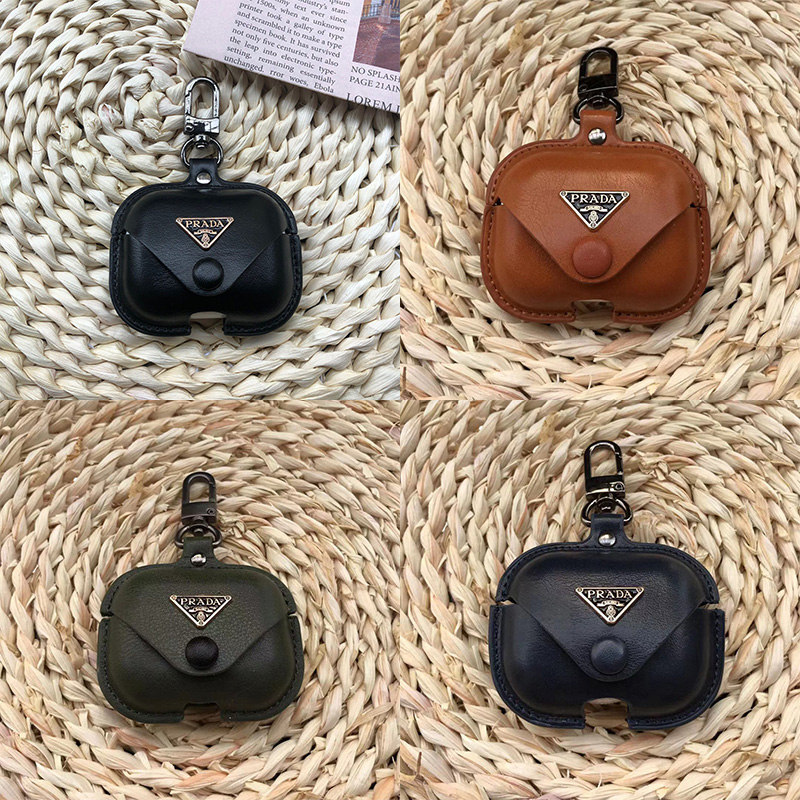 PRADAブランド AirPods 3/pro 革カバー 耐衝撃 落下防止 プラダ