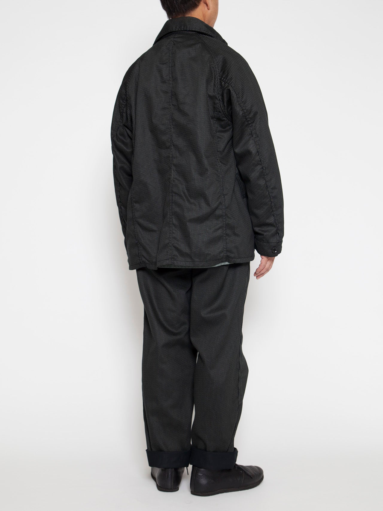 CJ001・Utility Game Jacket / Black Key Stripe - Grey Stripe on