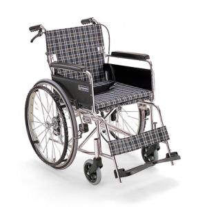 自操型車いす SA22-40SB(ノーパンク) A13(紺チェック)｜BASE