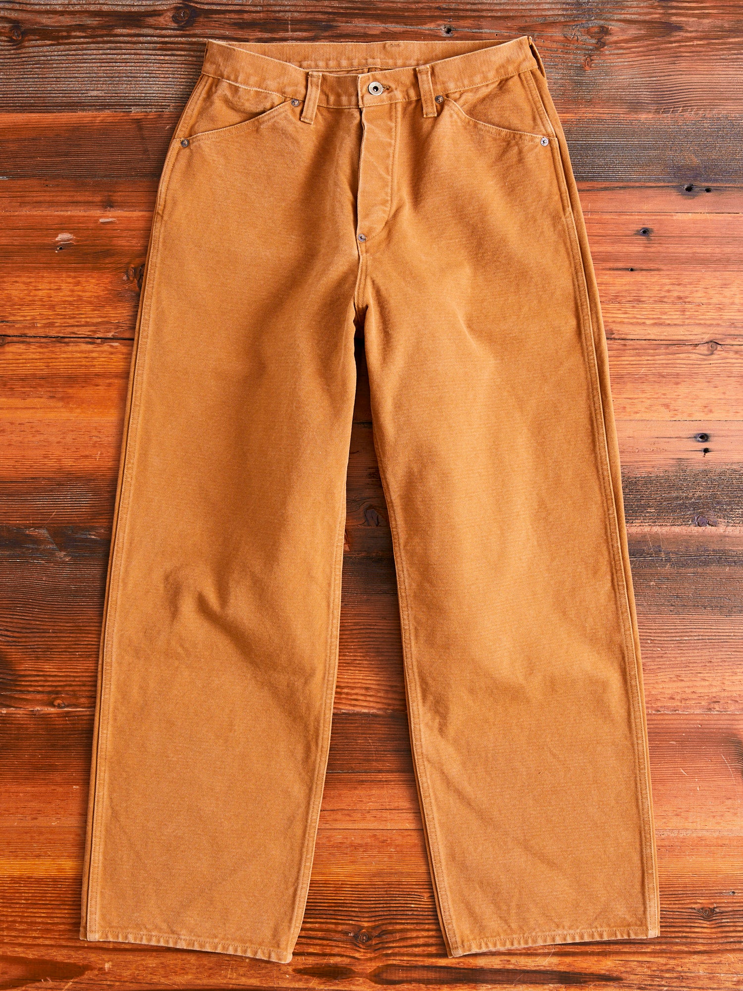 Heavy Canvas Cinch Back Work Pants in Brown – Blue Owl Workshop