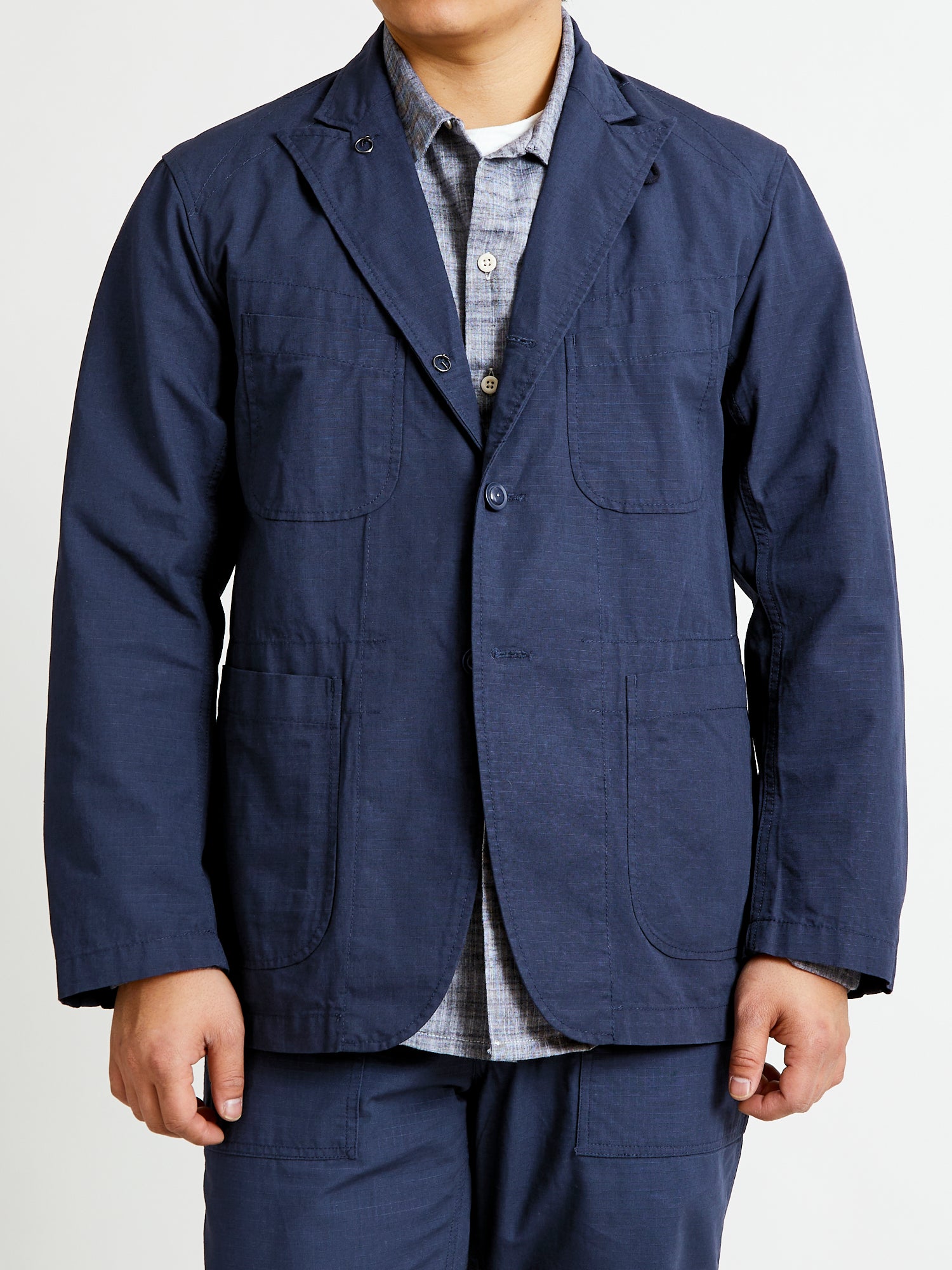 Bedford Jacket in Dark Navy Cotton Ripstop – Blue Owl Workshop