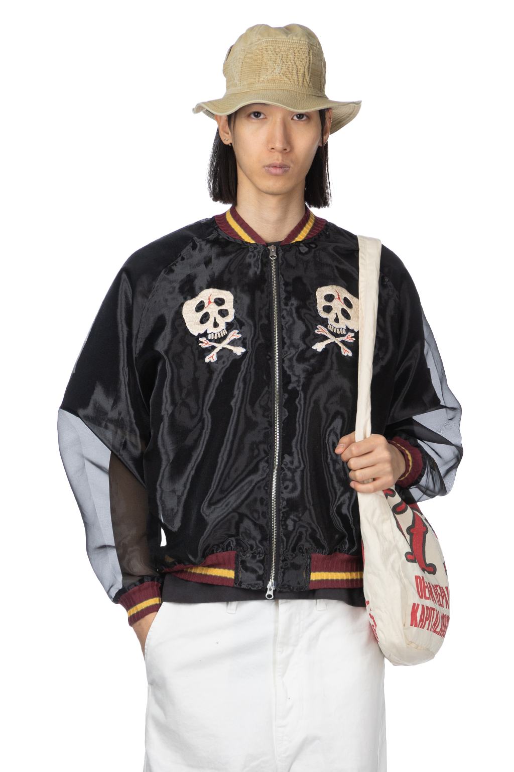 Kapital | Sheer Pearl Souvenir JKT (RAIN SKULL) - Black | Men