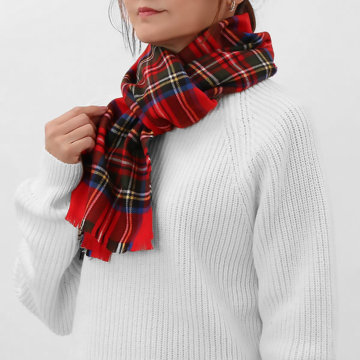 ジョンストンズ ストール/マフラー メンズ レディース WD446 タータン