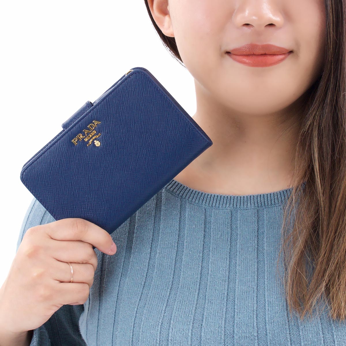 プラダ 二つ折り財布 財布 レディース サフィアーノ メタル SAFFIANO