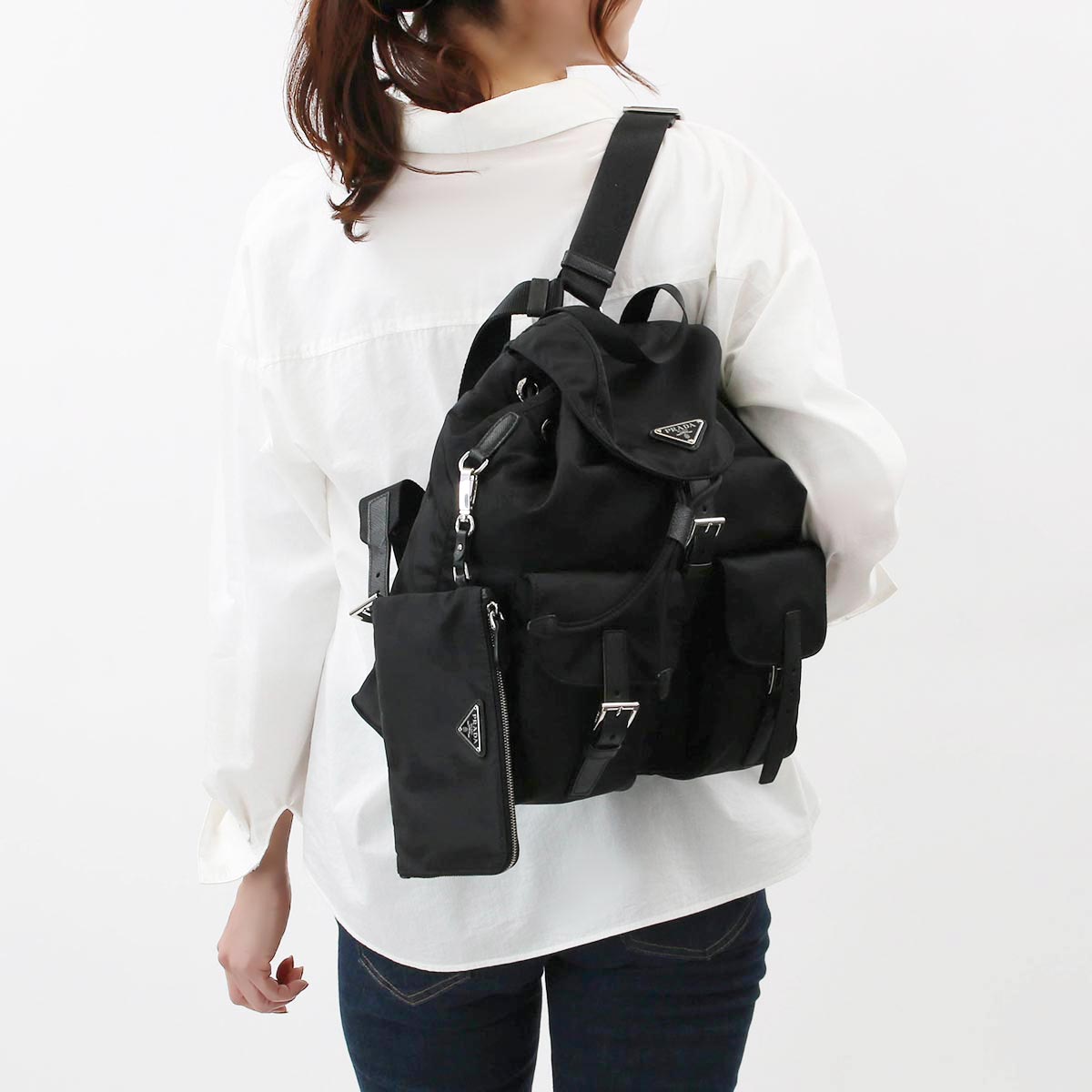 プラダ リュックサック/バックパック バッグ レディース ヴェラ 三角