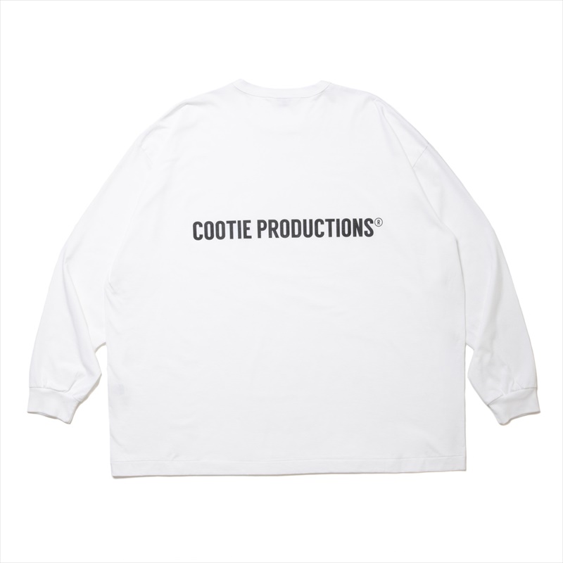 COOTIE PRODUCTIONS Print Oversized L/S Tee (White)