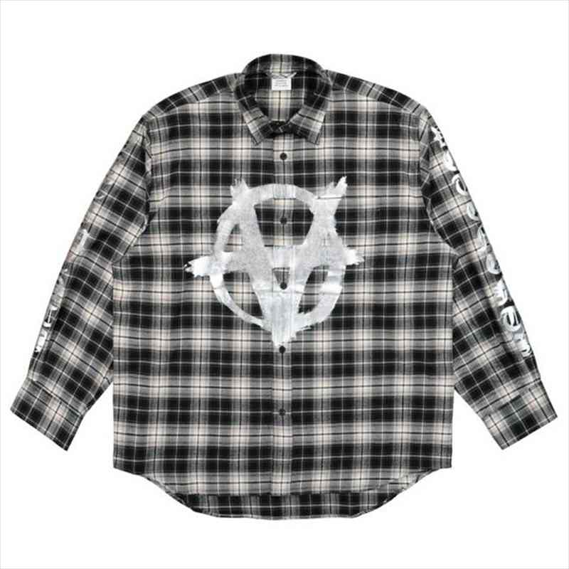 VETEMENTS Double Anarchy Logo Flannel Shirt