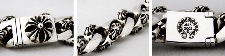 クロムハーツファンシーチェーンボックスブレスレット15リンク|クロム