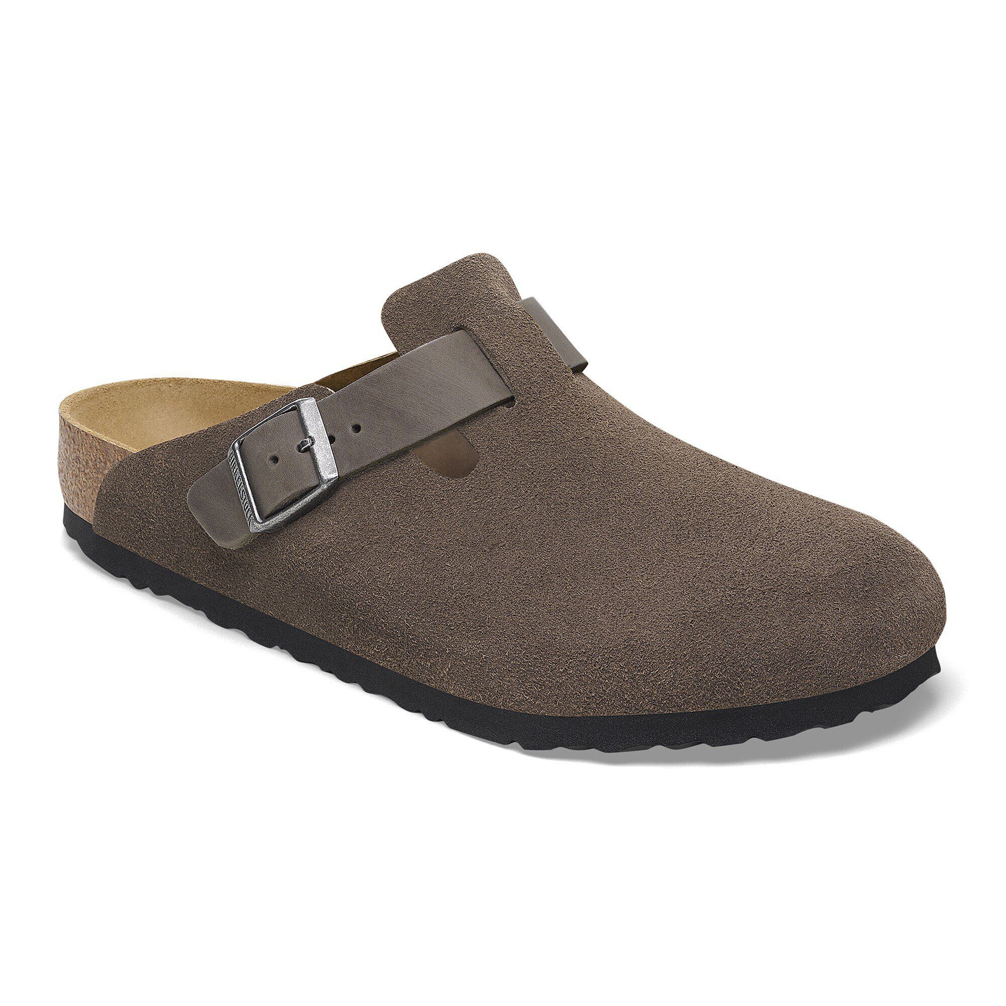 Boston BS Mixed Leather in Color Concrete Gray | BIRKENSTOCK Oman