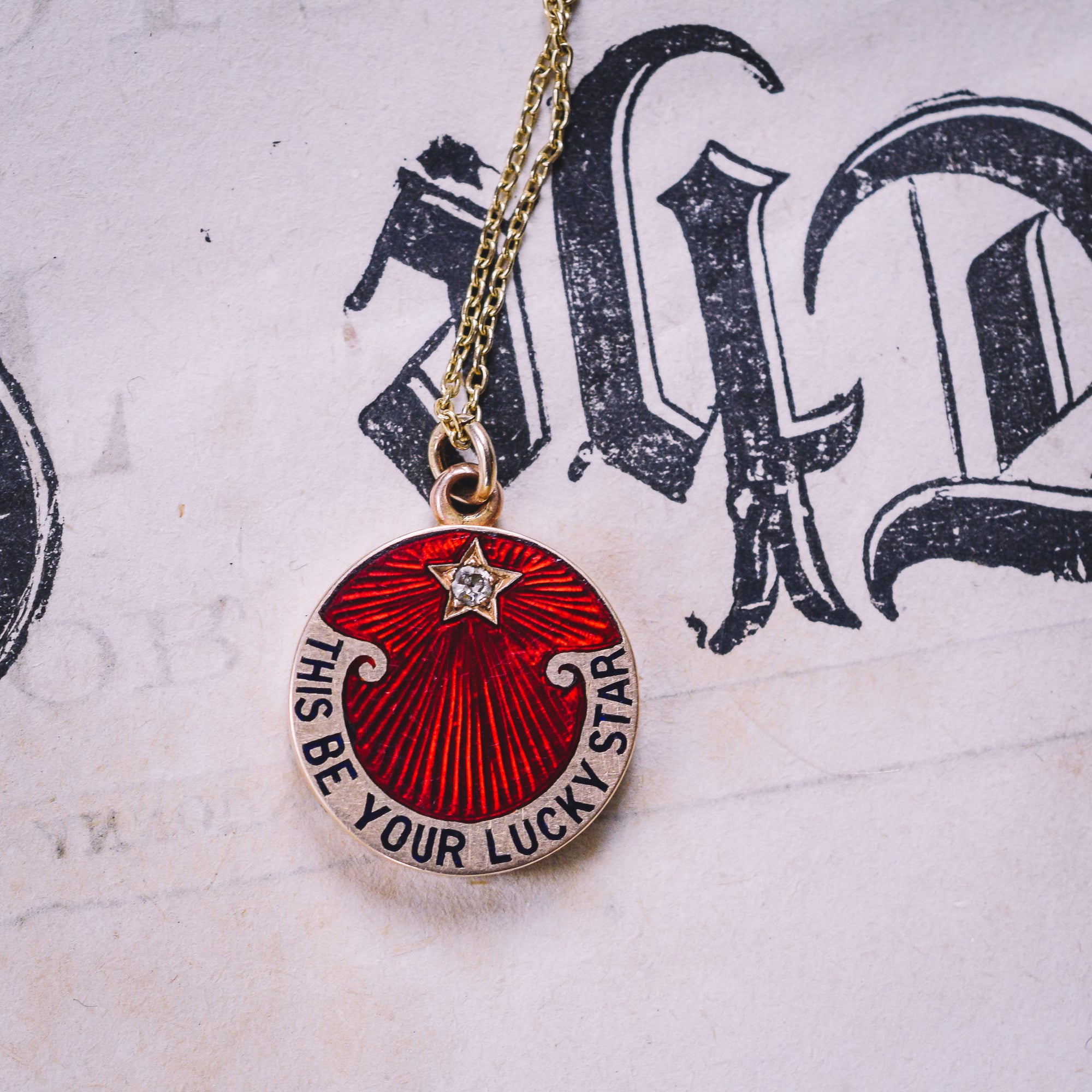 Victorian THIS BE YOUR LUCKY STAR Locket – Butter Lane Antiques